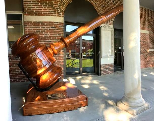 World’s Largest Wooden Gavel, world record set in Marshall, Illinois