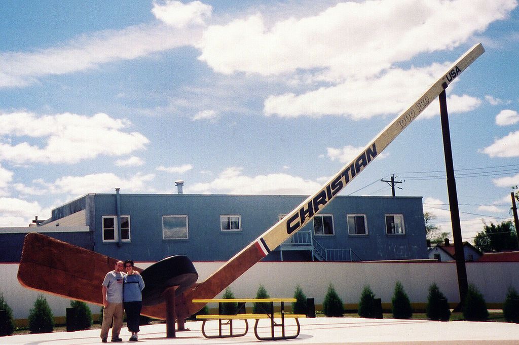 World's Largest Free-Standing Hockey Stick, world record in Eveleth, Minnesota