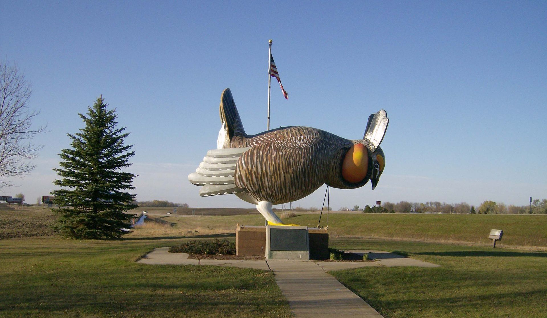 World's Largest Booming Prairie Chicken Sculpture, world record in