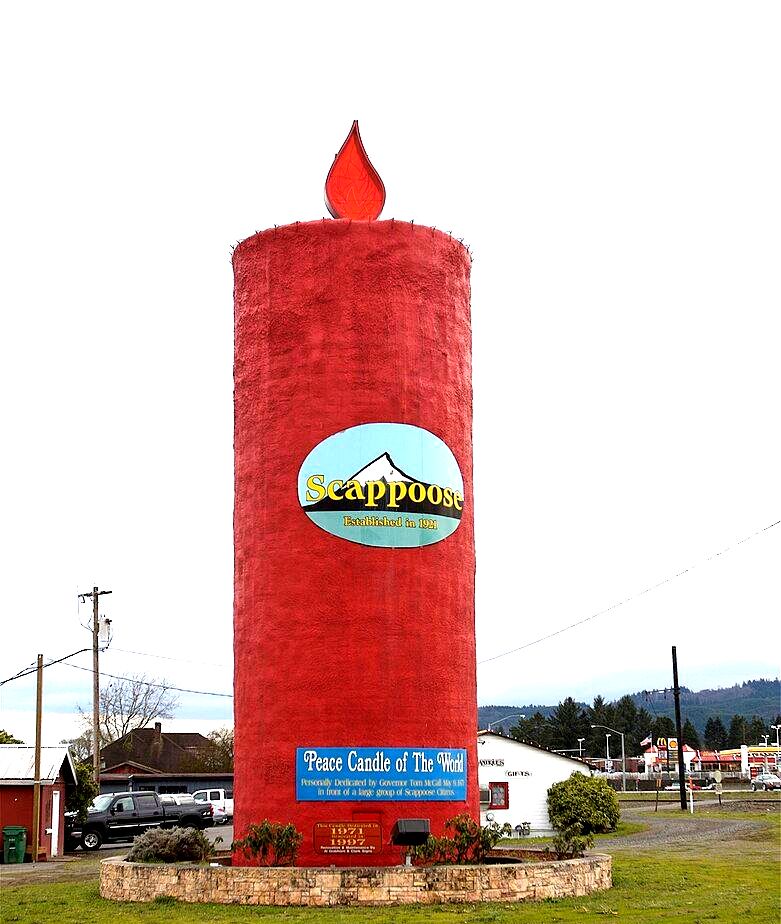 World's Largest Peace Candle Sculpture, world record in Scappoose, Oregon