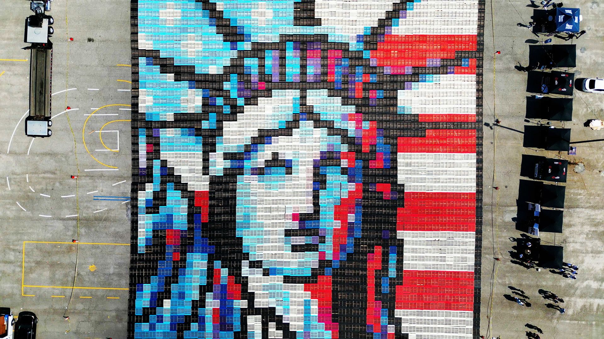 World's Largest Pallet Painting, world record in Greenville, South Carolina