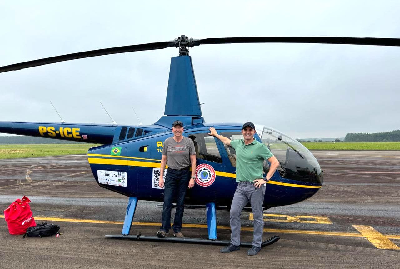 Fastest antipodal circumnavigation by helicopter, world record attempt underway