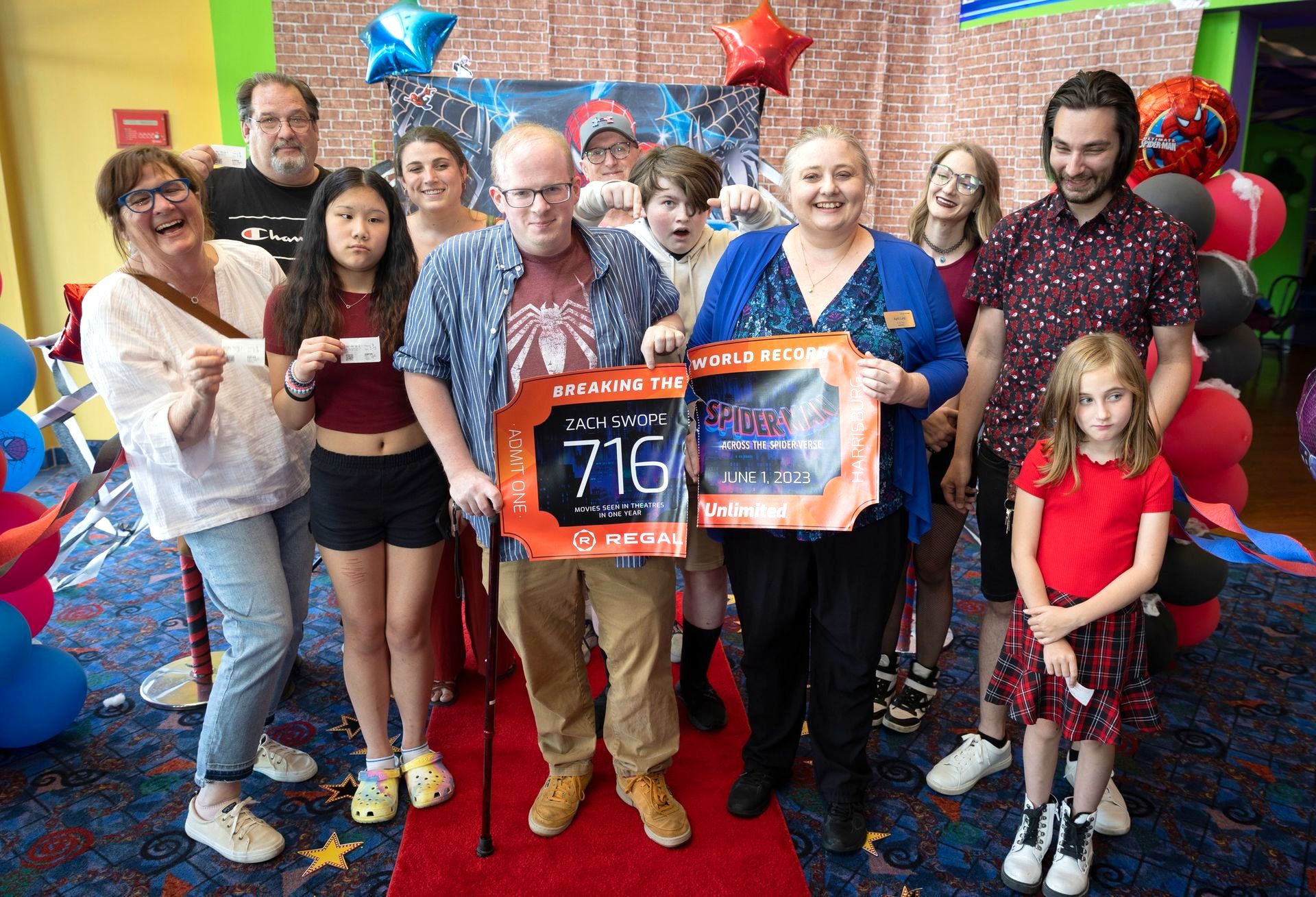 Most films seen in a cinema in one year, Zach Swope sets world record