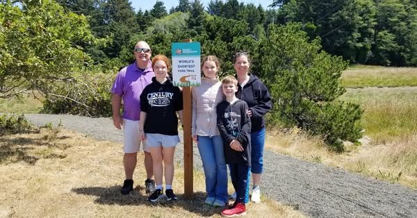World's Shortest Park Trail, world record set in Lincoln City, Oregon
