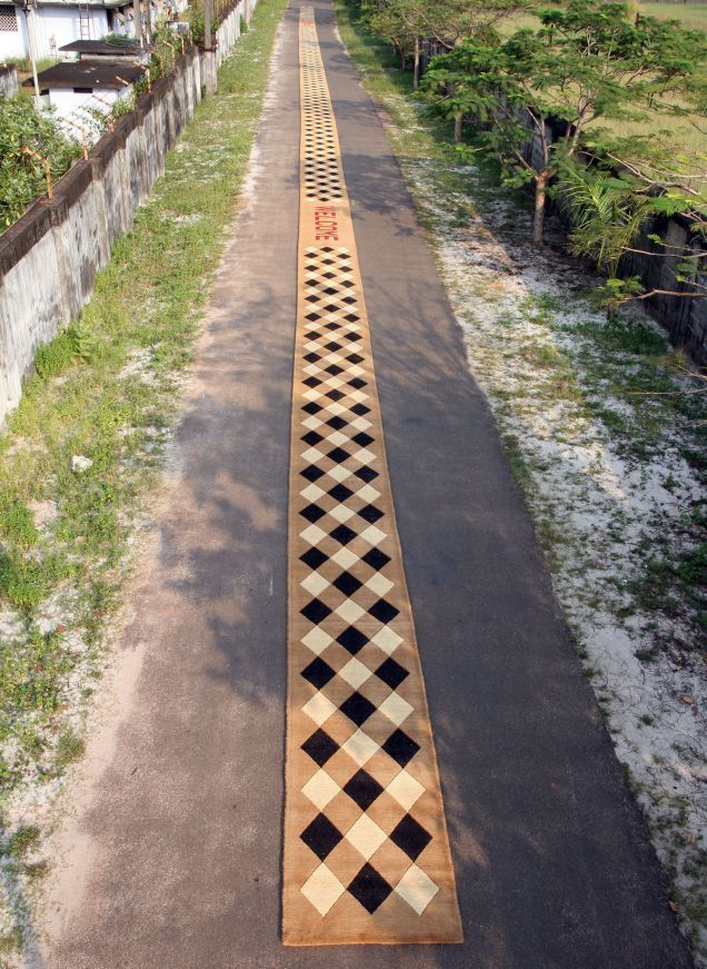 Longest doormat - world record set by Travancore Cocotuft Ltd
