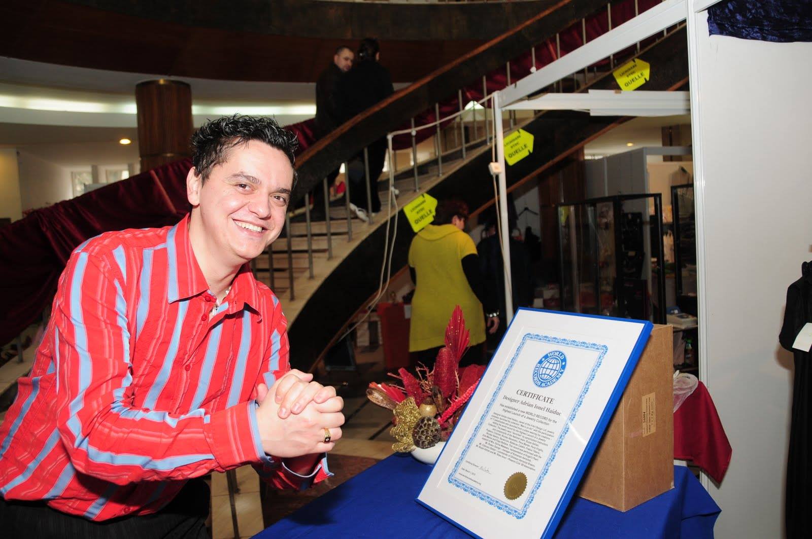  Longest Earring: Jewelry designer Adrian Haiduc sets world record (Video)