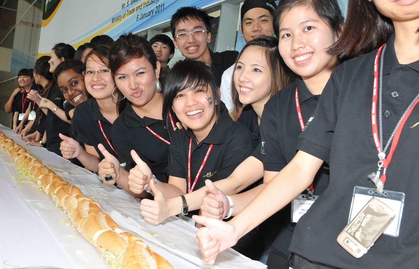 Longest Ham and Cheese Sandwich: Singapore students set world record