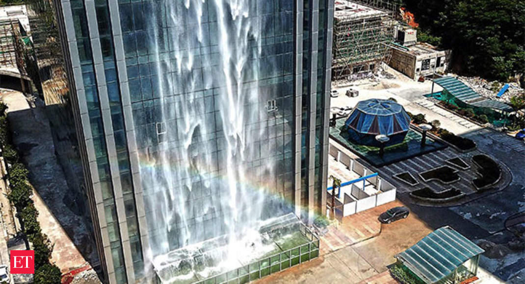 Tallest Urban Man-made Waterfall: world record set by China Tallest Urban Man-made Waterfall: world record set by China