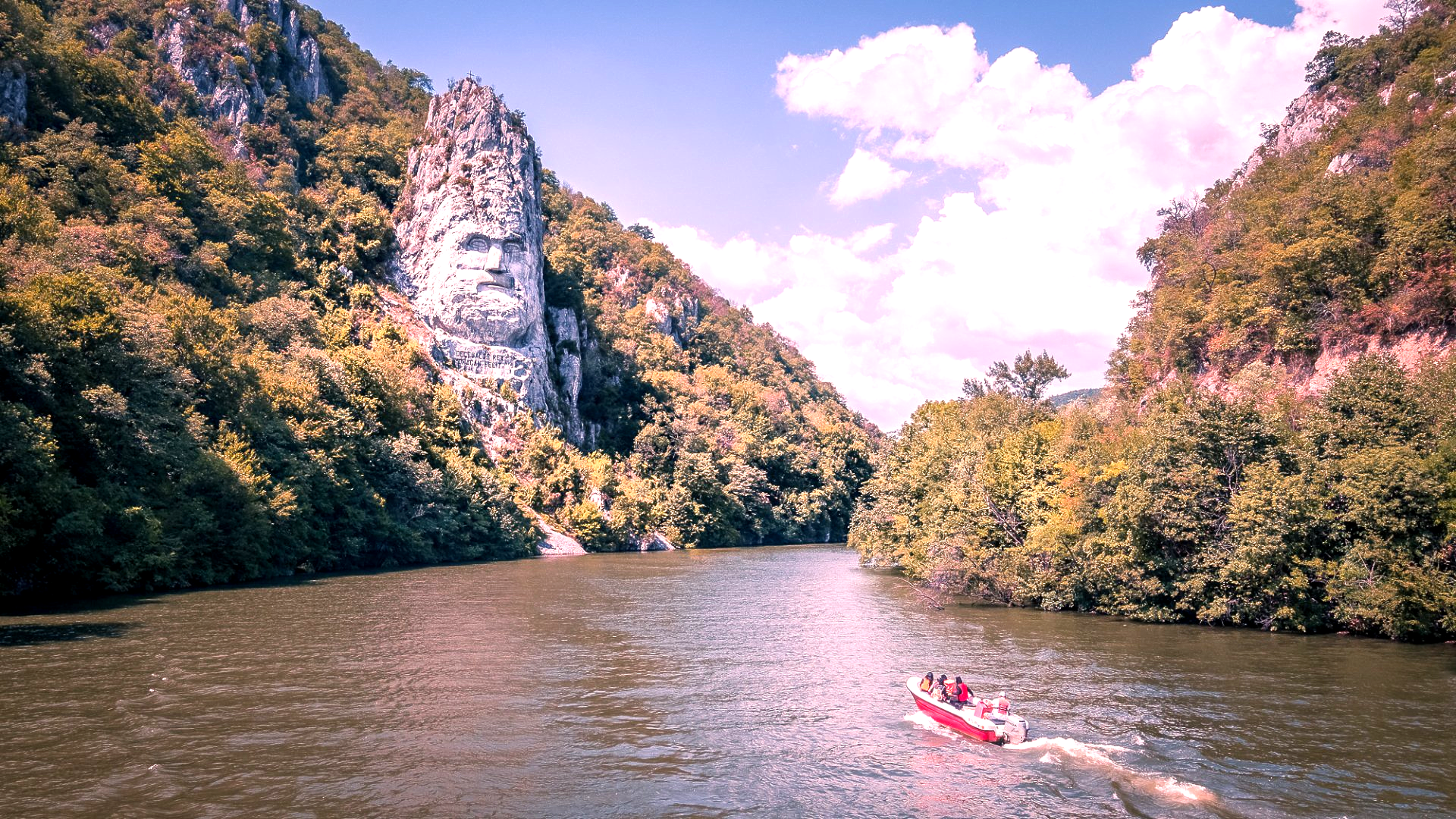 Largest rock sculpture on a river bank: The rock sculpture of Decebalus