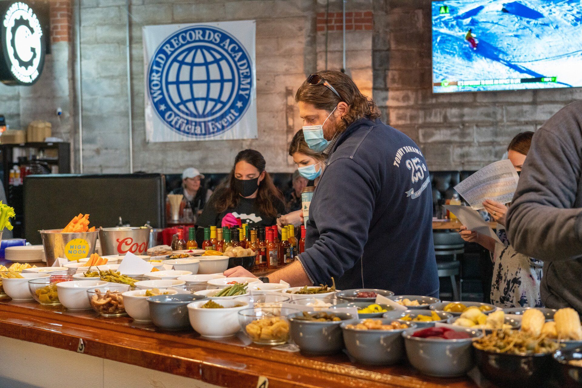 
Largest 'build-your-own' Bloody Mary Bar: world record set by The Garage Bar & Bowl