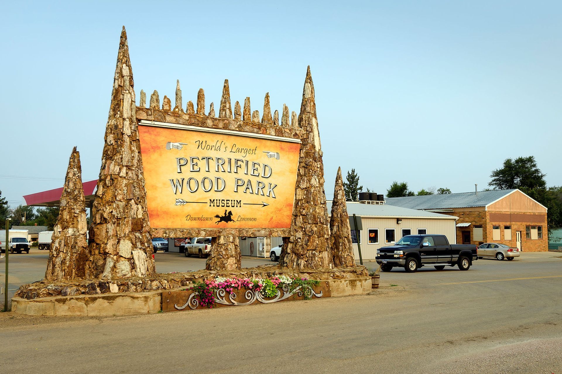 World's Largest Petrified Wood Park, world record in Lemmon, South Dakota