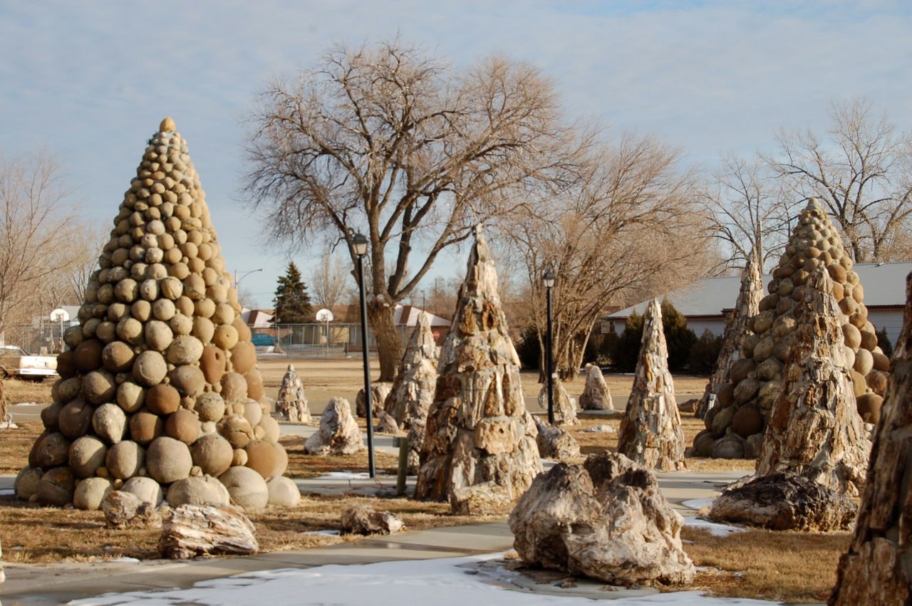 World's Largest Petrified Wood Park, world record in Lemmon, South Dakota