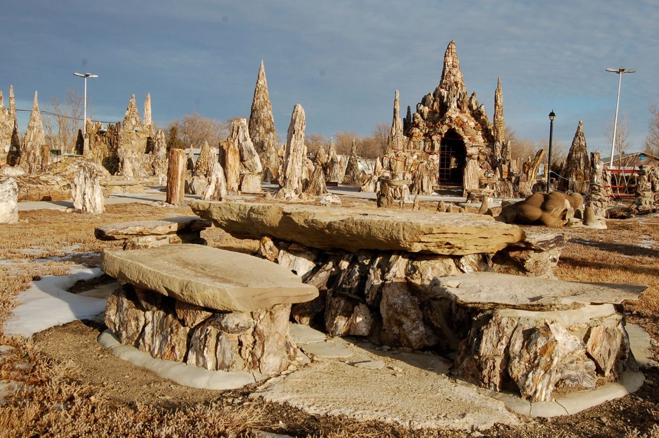 World's Largest Petrified Wood Park, world record in Lemmon, South Dakota