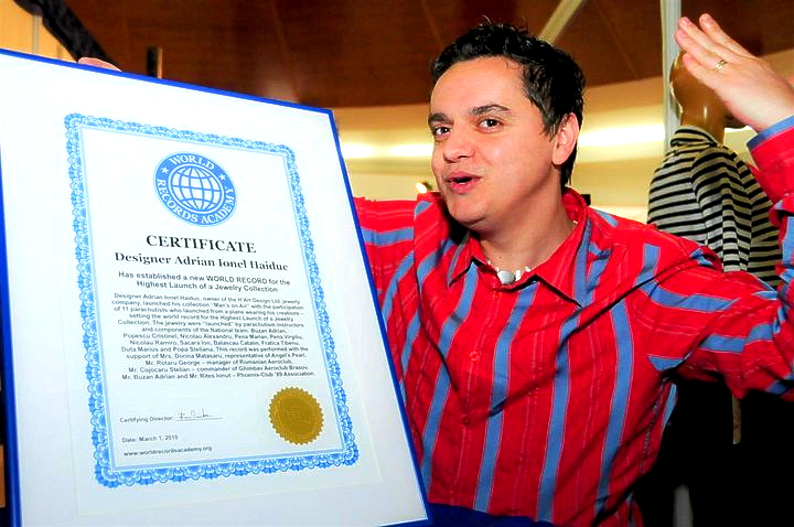 Highest Launch of a Jewelry Collection: H’Art Design Ltd. sets world record