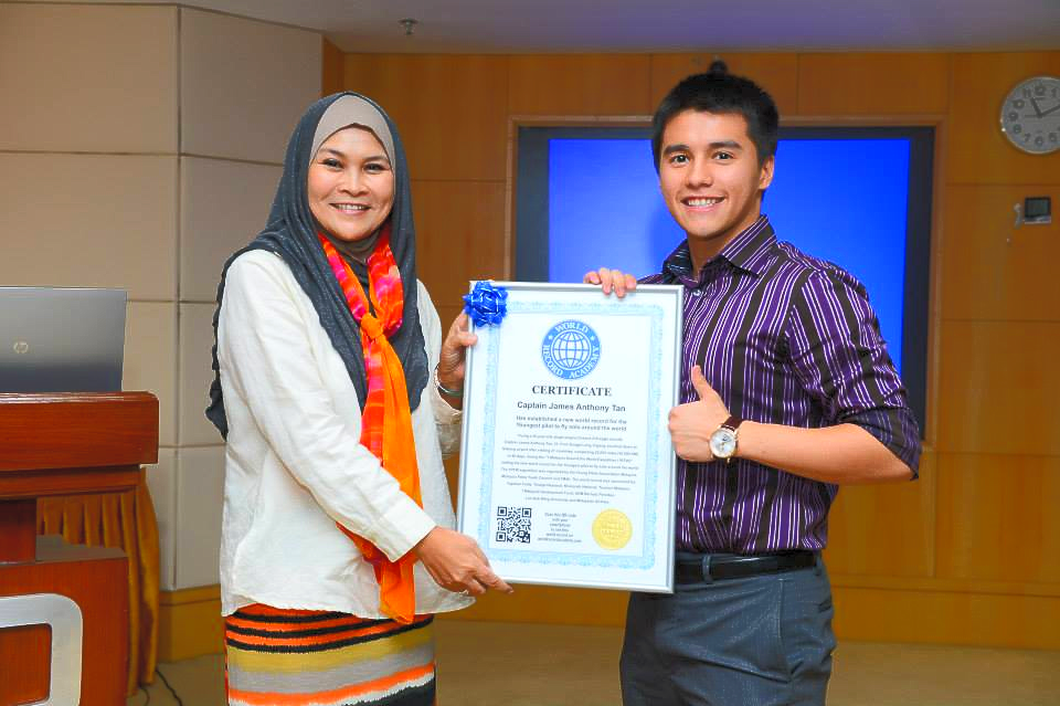 Youngest pilot to fly around the world: James Anthony Tan breaks Guinness World Records' record
