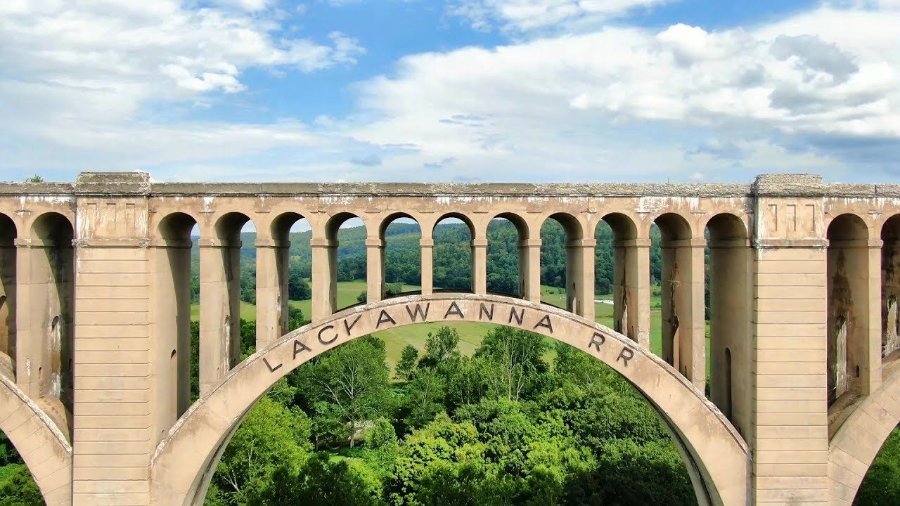 
World's largest concrete railroad bridge: The Tunkhannock Creek Viaduct sets world record