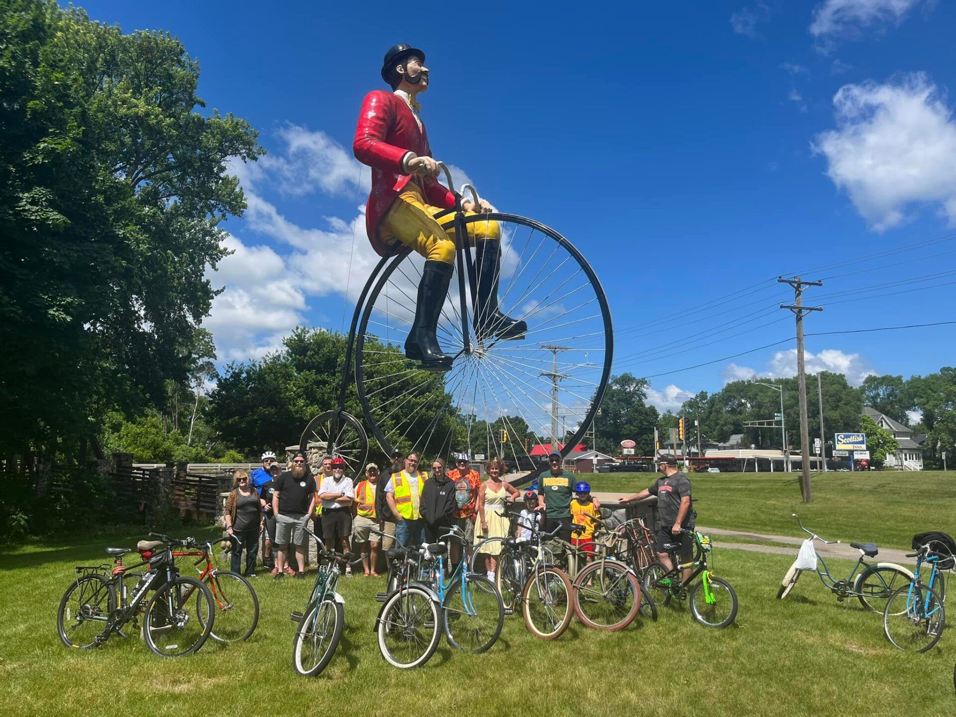 World's Largest Bicyclist Statue: world record set in Sparta, Wisconsin
