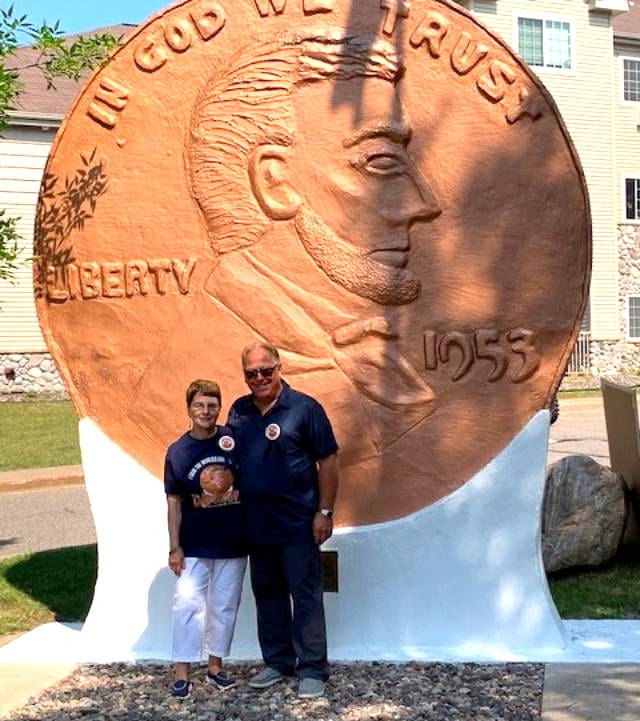 World's Largest Penny: world record set in Woodruff, Wisconsin
