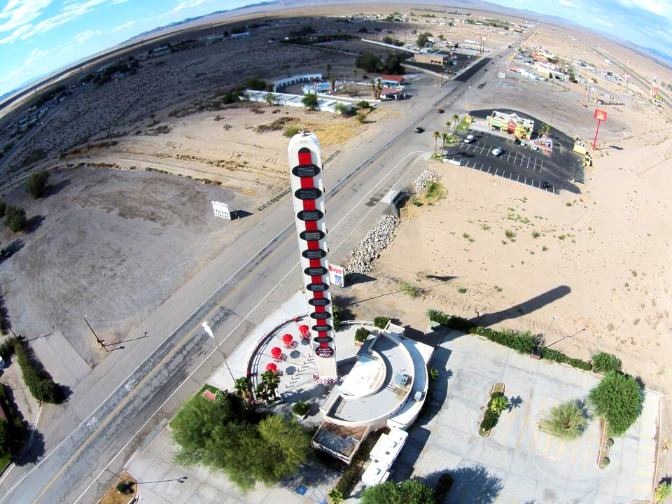 World’s Tallest Thermometer: world record set in Baker, California
