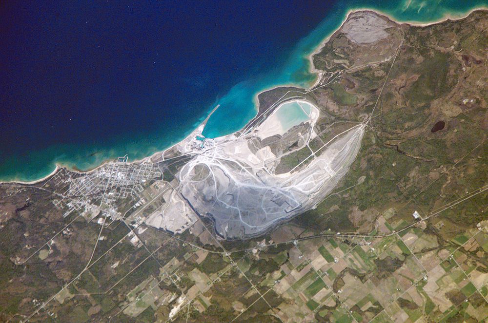 World’s Largest Limestone Quarry: world record in Rogers City, Michigan