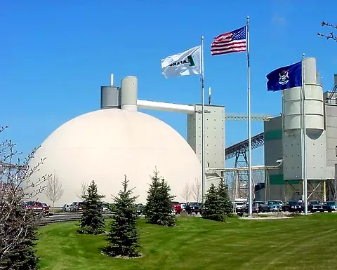 World's Largest Cement Plant: world record in Alpena, Michigan World's Largest Cement Plant: world record in Alpena, Michigan