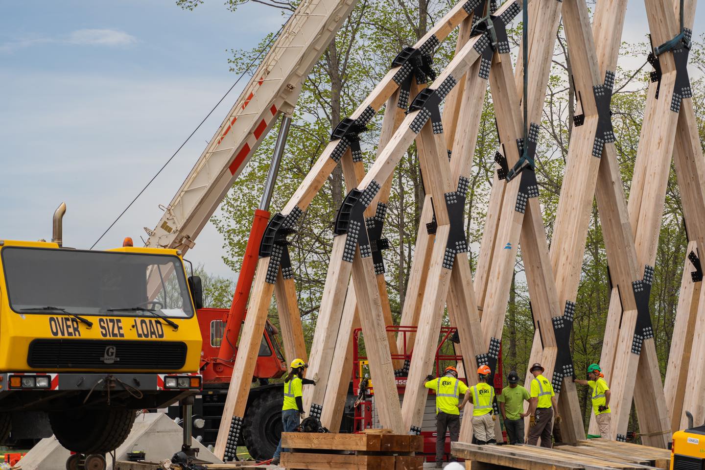 World's Longest Timber-Towered Suspension Bridge: world record in Boyne Mountain Resort, Michigan