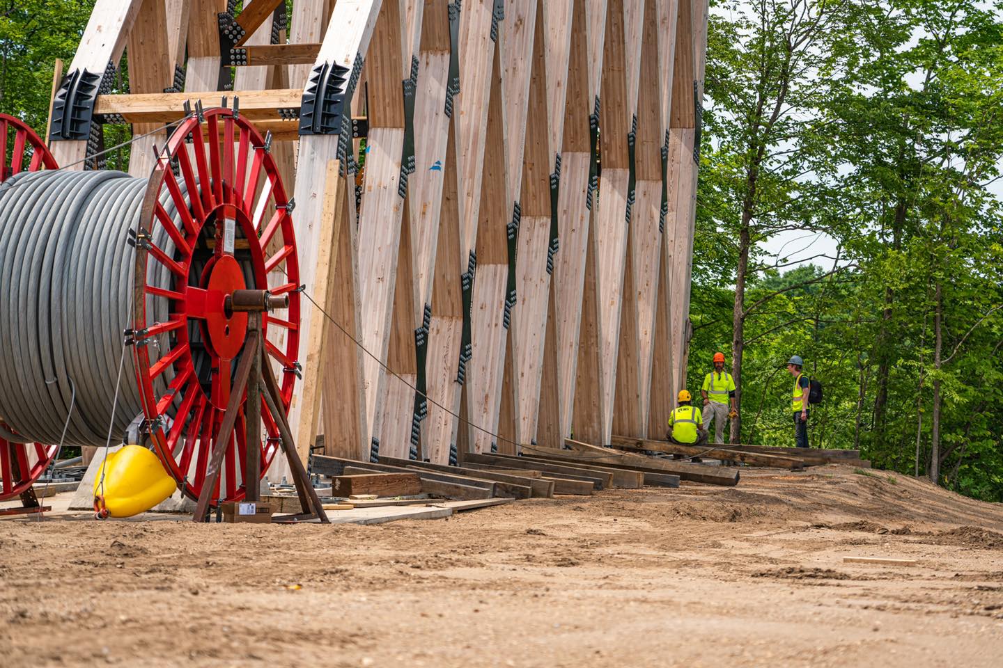 World's Longest Timber-Towered Suspension Bridge: world record in  Boyne Mountain Resort, Michigan