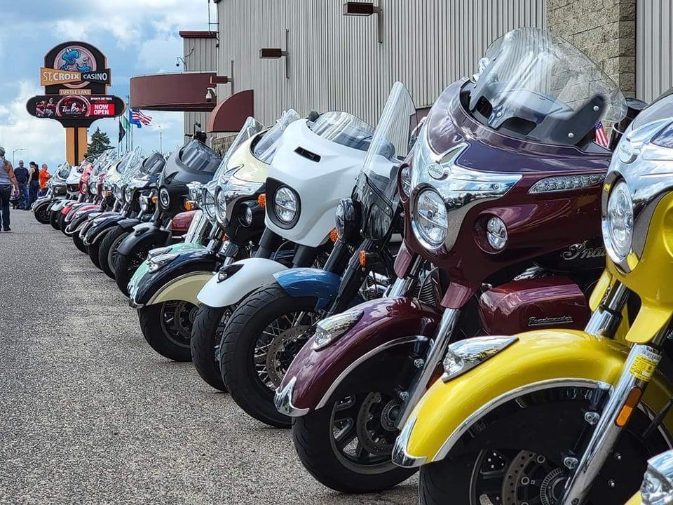 Largest Parade of Female Indian Motorcycle Riders: world record set in New Richmond, Wisconsin Largest Parade of Female Indian Motorcycle Riders: world record set in New Richmond, Wisconsin