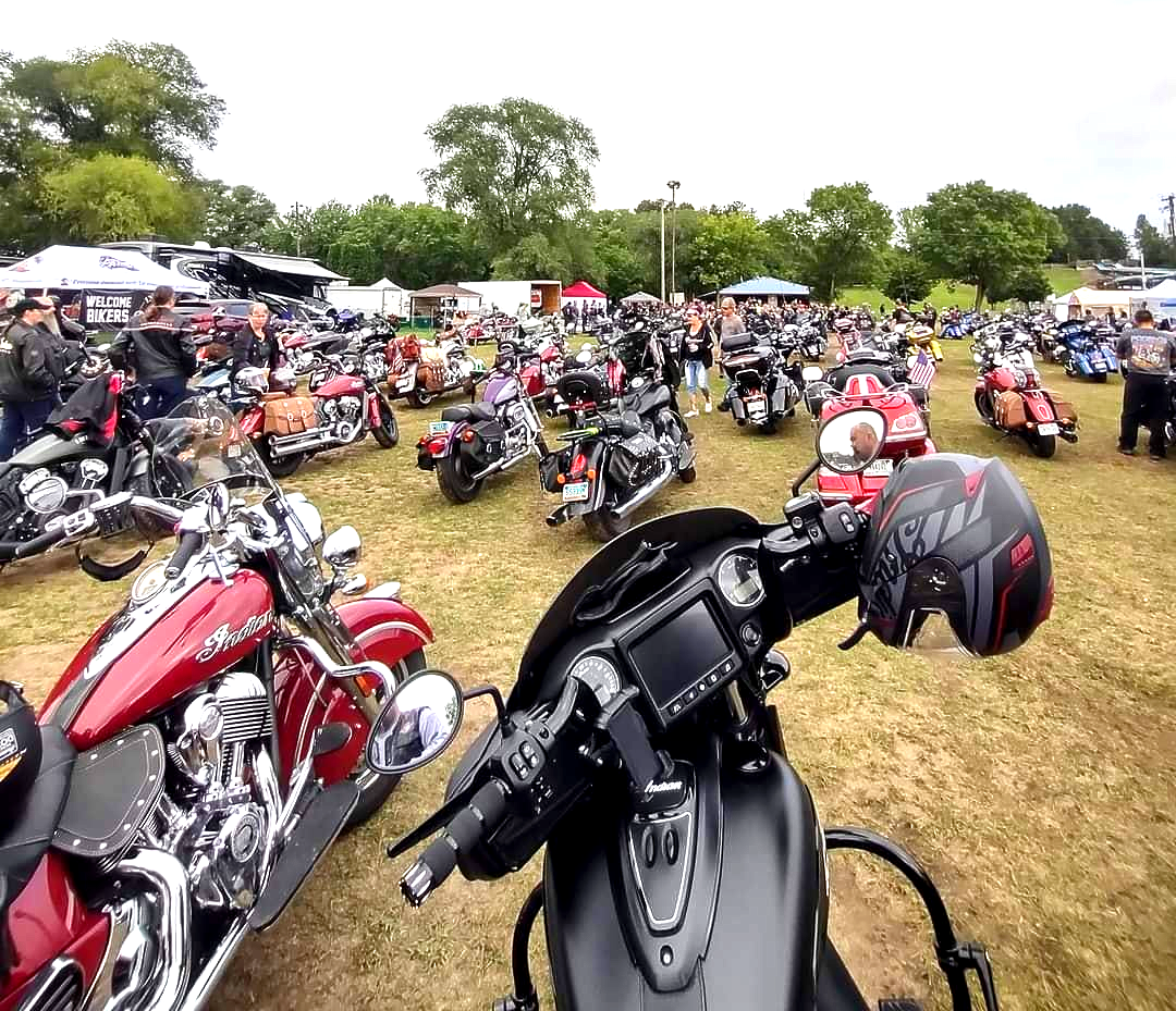 Largest Parade of Female Indian Motorcycle Riders: world record set in New Richmond, Wisconsin Largest Parade of Female Indian Motorcycle Riders: world record set in New Richmond, Wisconsin
