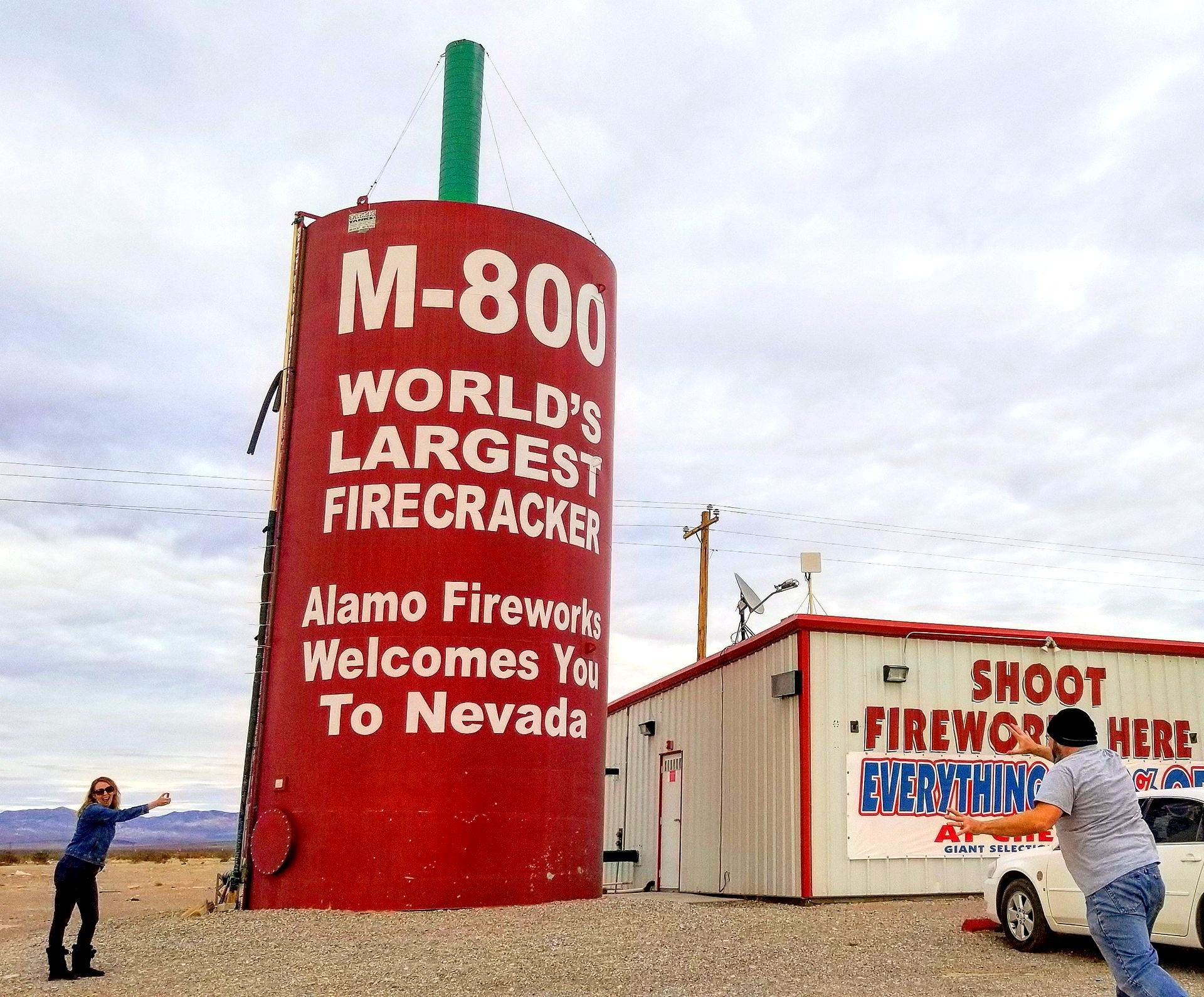 World's Largest Firecracker Sculpture: world record in Amargosa, Nevada