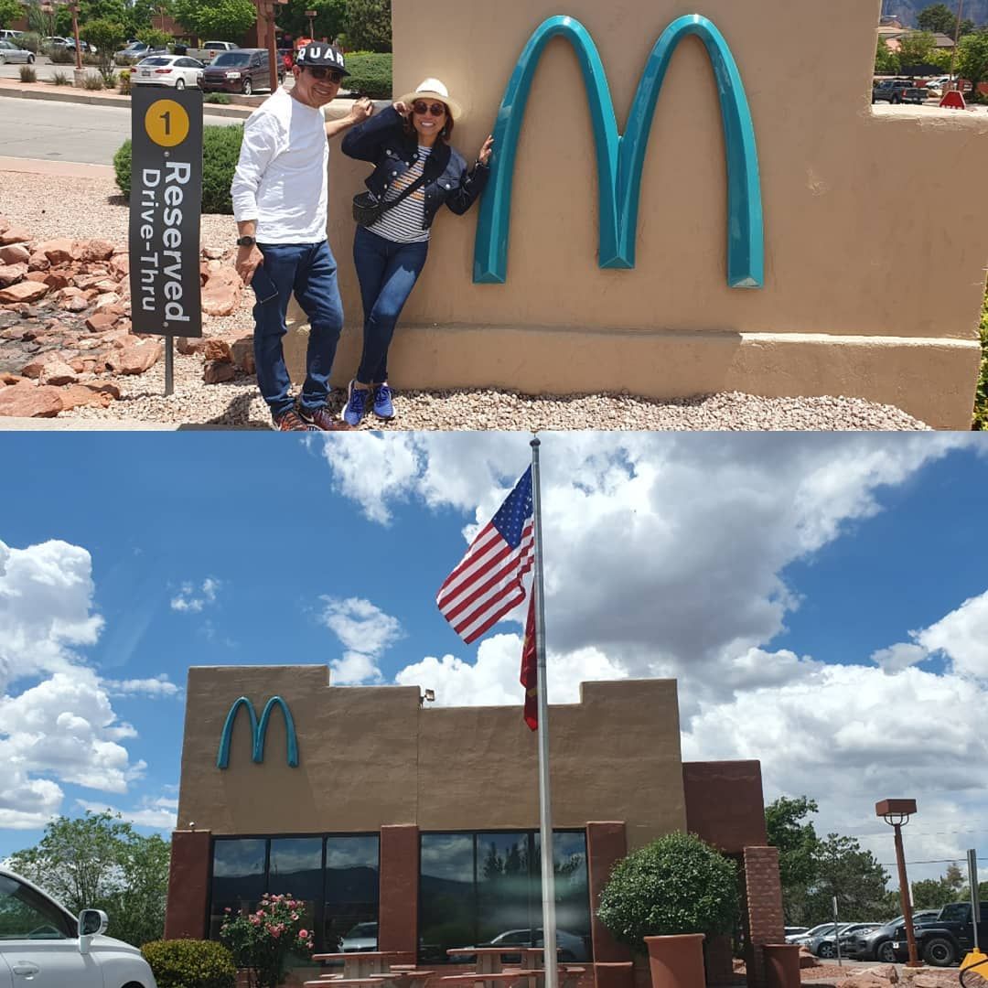 World's First Teal McDonald's Arches: world record in Sedona, Arizona