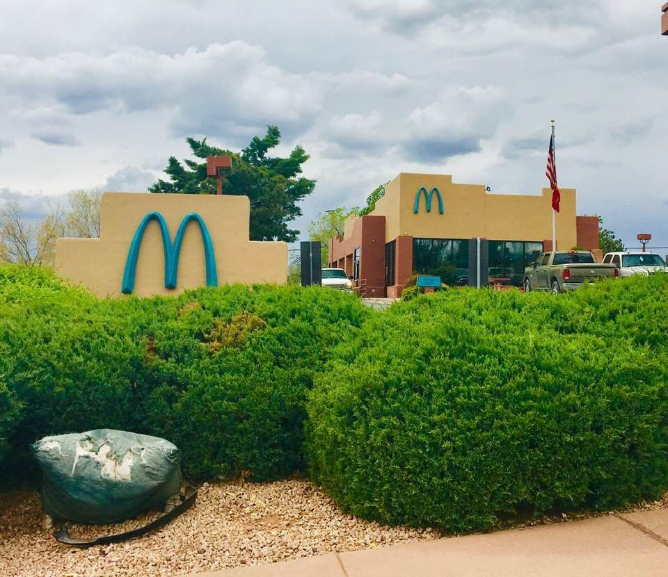 World's First Teal McDonald's Arches: world record in Sedona, Arizona