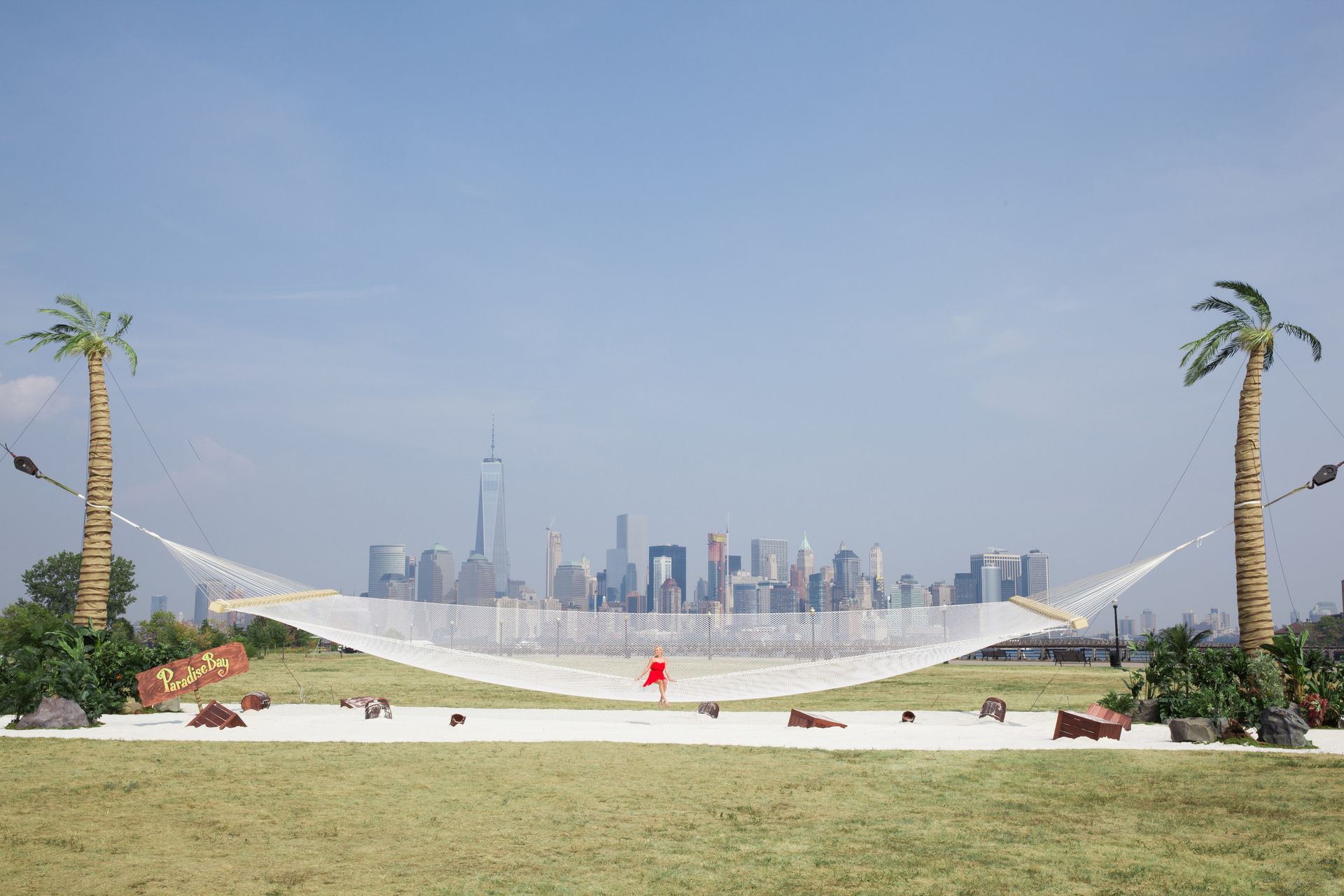 World's Largest Hammock: world record in Jersey City, New Jersey World's Largest Hammock: world record in Jersey City, New Jersey