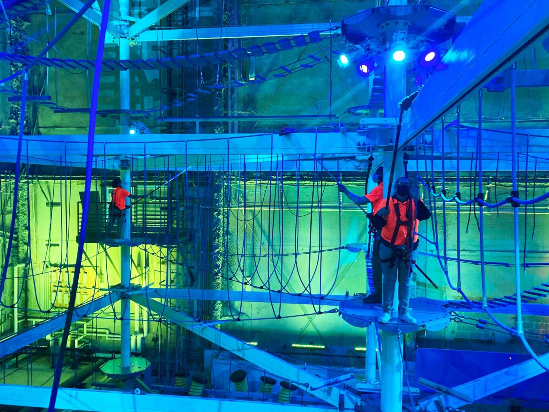 World's Largest Indoor Ropes Course: world record in New Haven, Connecticut