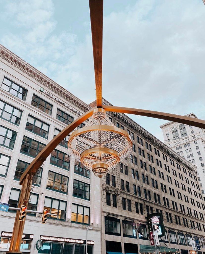 World's Largest Outdoor Crystal Chandelier: world record in Cleveland, Ohio