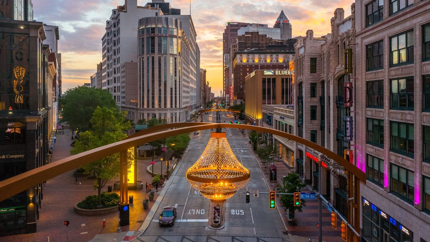 World's Largest Outdoor Crystal Chandelier: world record in Cleveland, Ohio