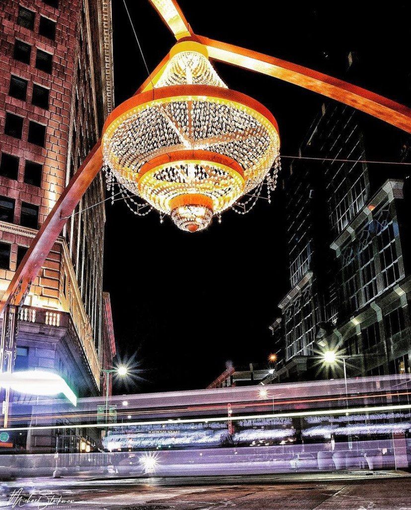 World's Largest Outdoor Crystal Chandelier: world record in Cleveland, Ohio