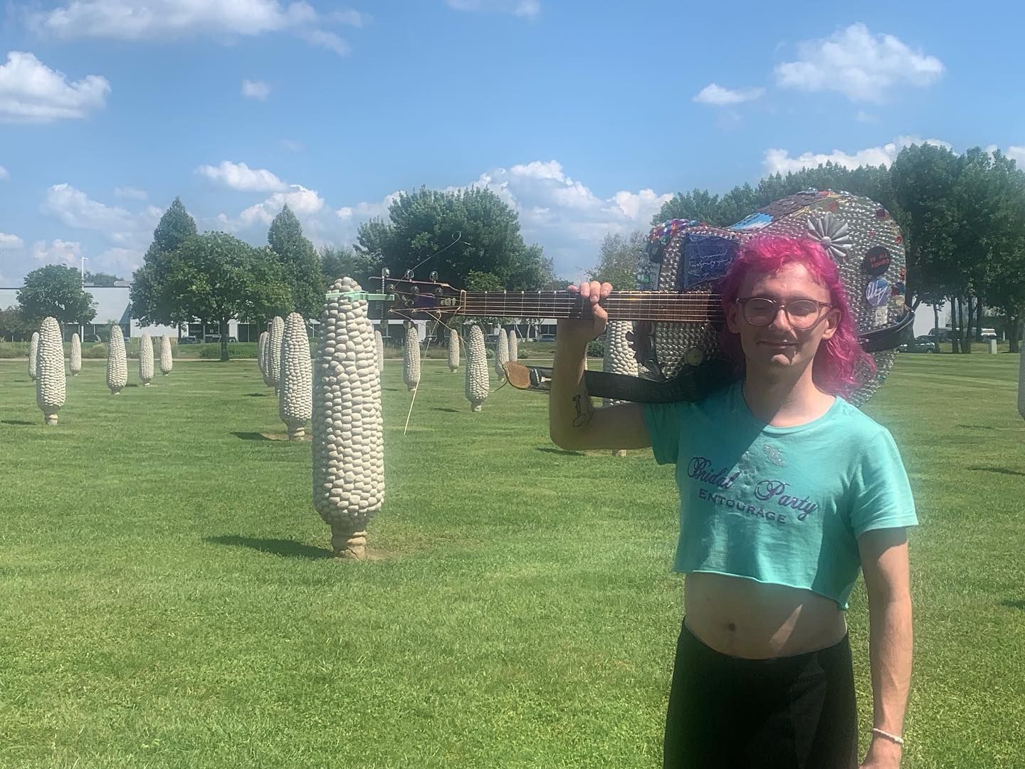 World's Largest Field Of Corn Cobs Sculptures: world record in Dublin, Ohio World's Largest Field Of Corn Cobs Sculptures: world record in Dublin, Ohio