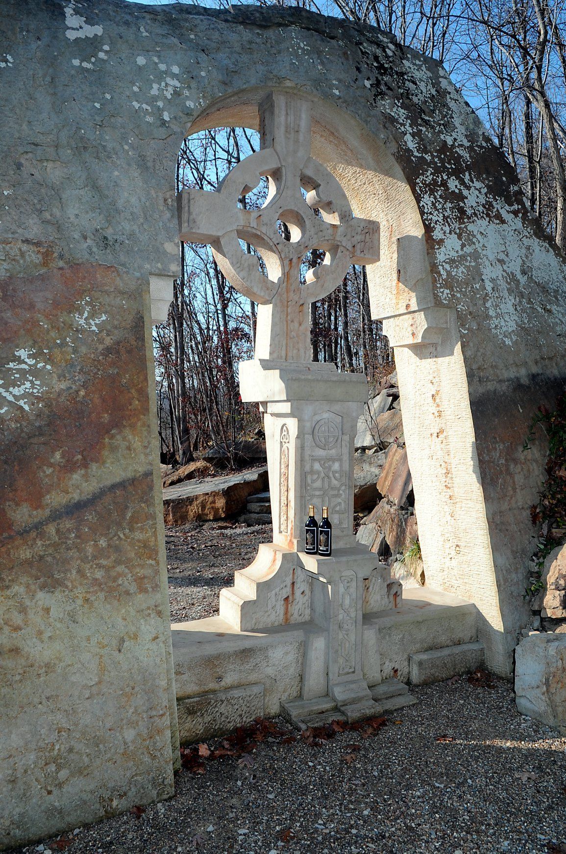 World's Largest Celtic Cross Carved From Single Rock: world record in Cannelton, Indiana