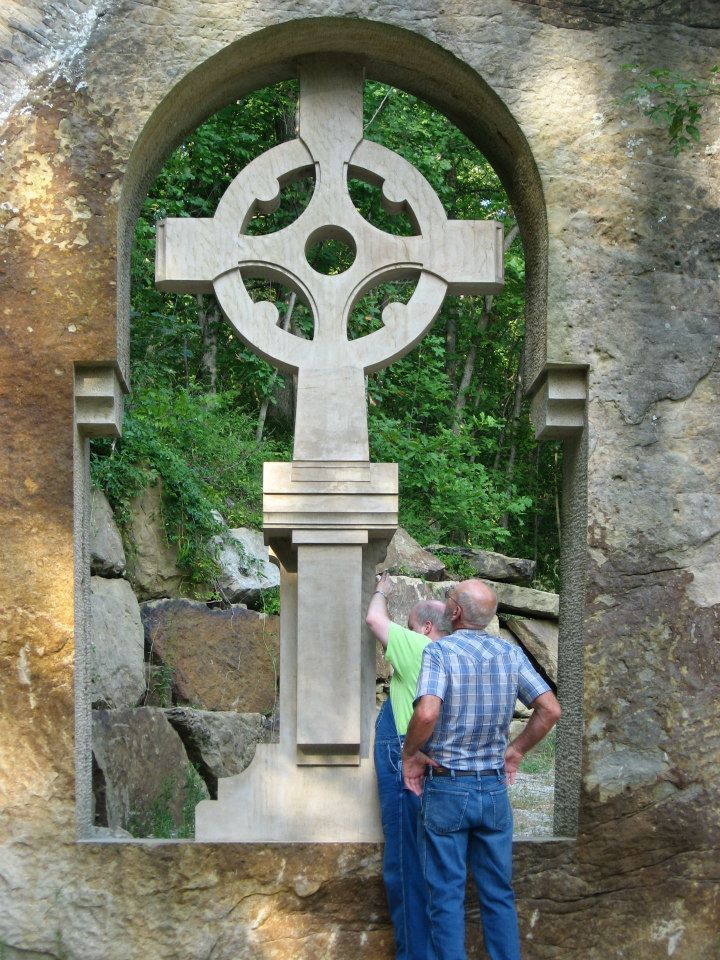 World's Largest Celtic Cross Carved From Single Rock: world record in Cannelton, Indiana