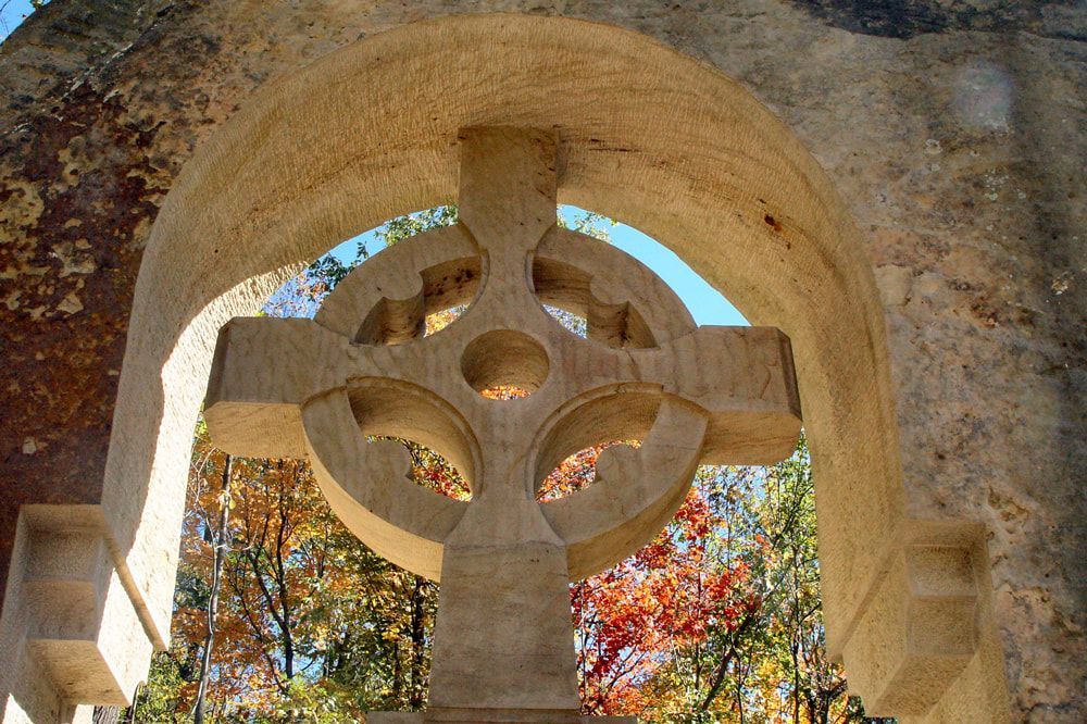 World's Largest Celtic Cross Carved From Single Rock: world record in Cannelton, Indiana
