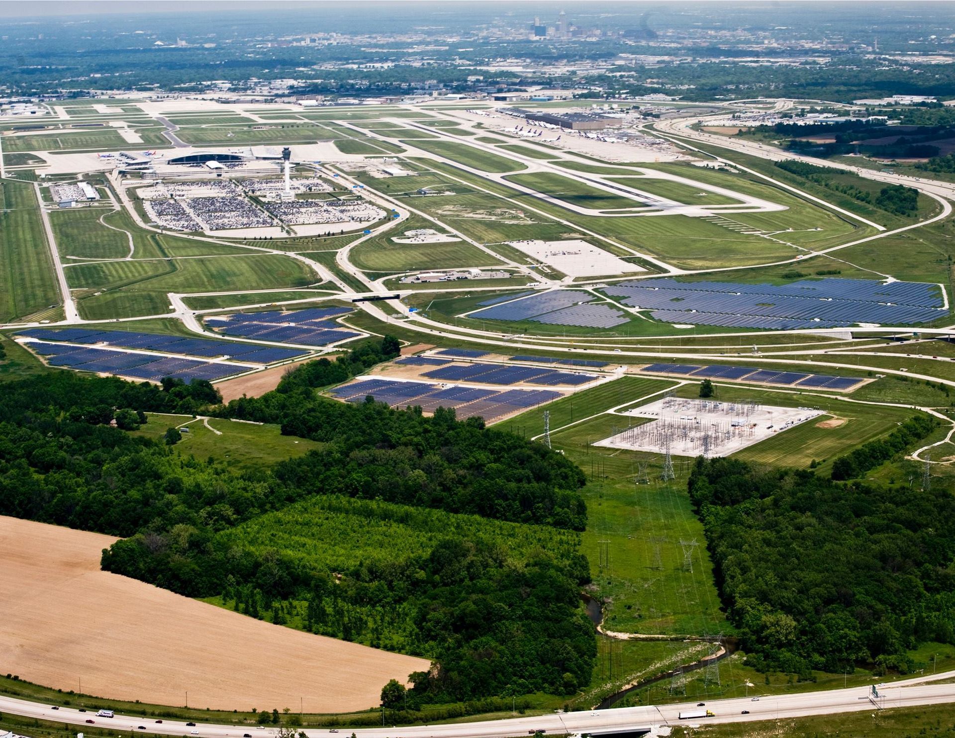 World’s largest airport-based solar farm: Indianapolis, Indiana