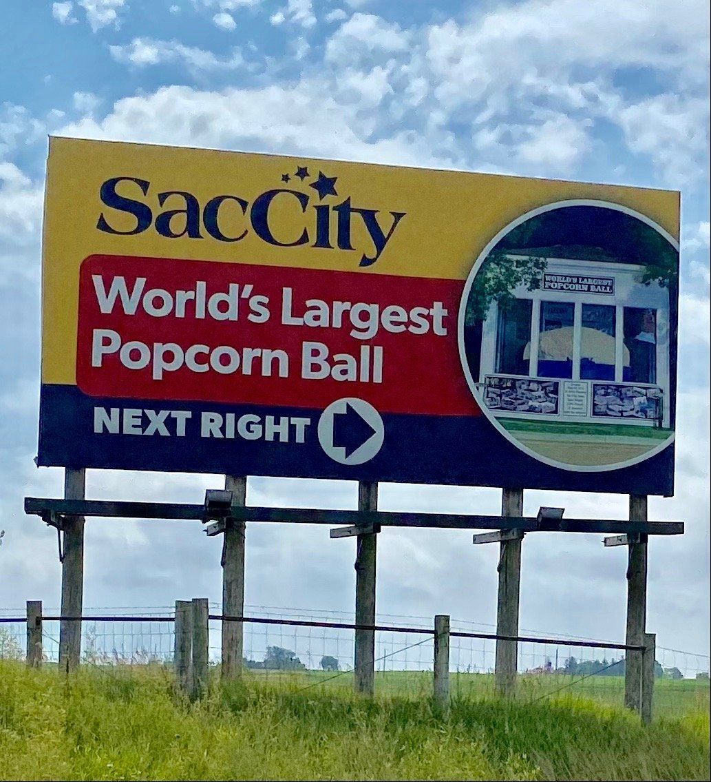 World's Largest Popcorn Ball: world record in Sac City, Iowa World's Largest Popcorn Ball: world record in Sac City, Iowa
