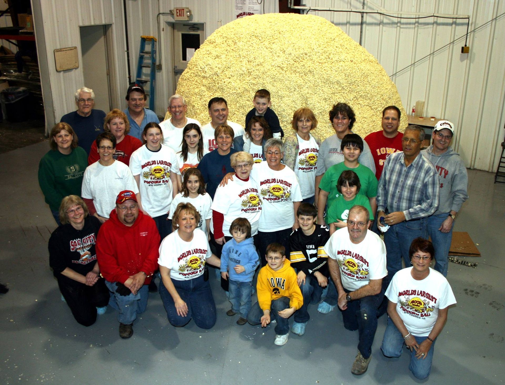World's Largest Popcorn Ball: world record in Sac City, Iowa World's Largest Popcorn Ball: world record in Sac City, Iowa