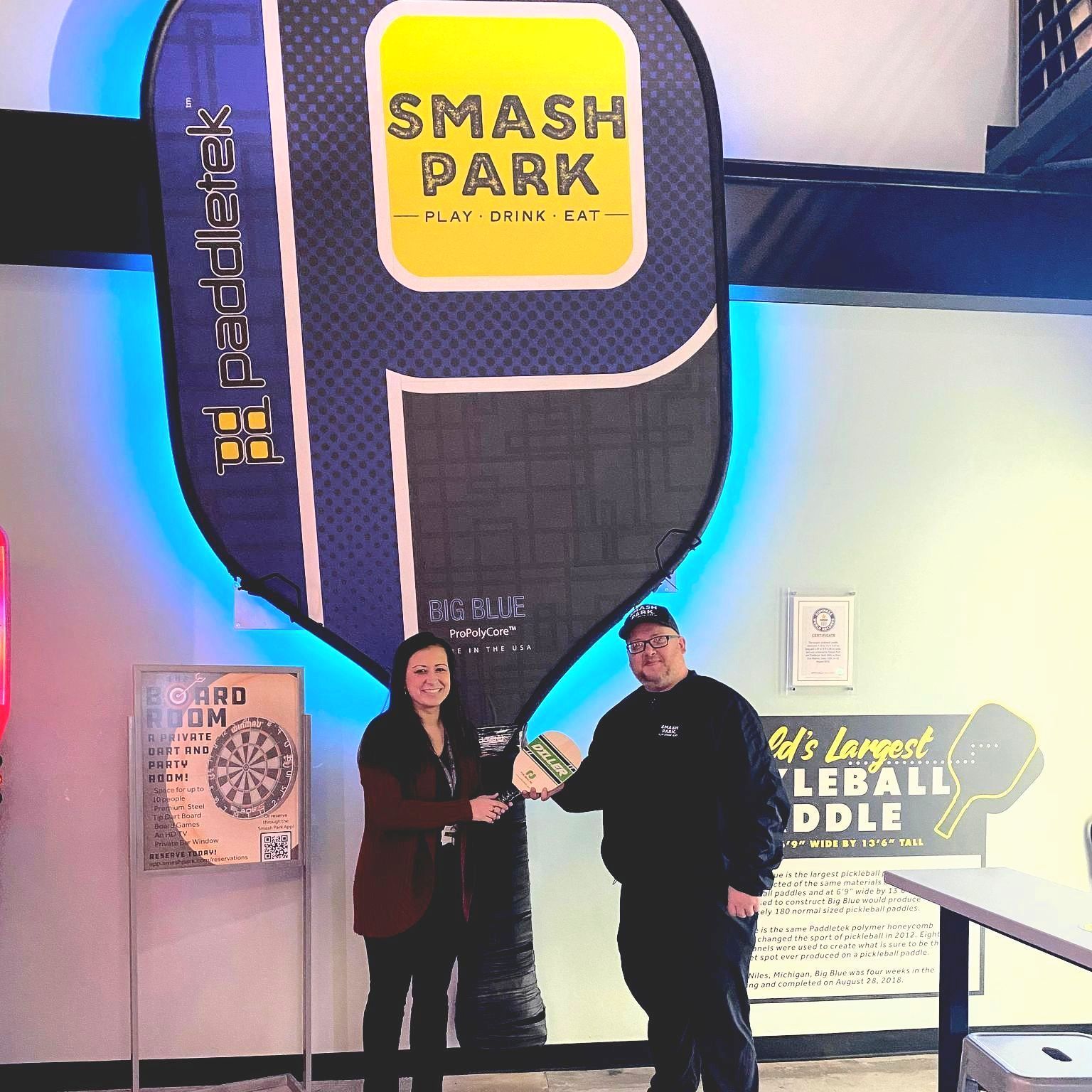 World’s Largest Pickleball Paddle: world record in West Des Moines, Iowa