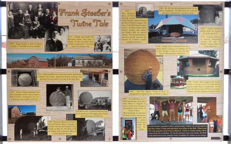 World’s Largest Ball of Twine: world record in Cawker City, Kansas
