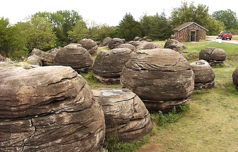 World’s Largest Cannonball Concretions: world record in Rock City, Kansas