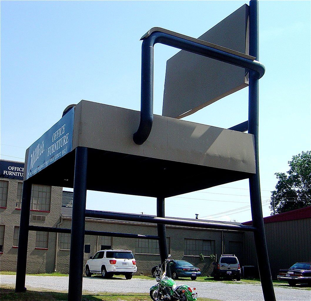 World's Largest Office Chair: world record in Anniston, Alabama World's Largest Office Chair: world record in Anniston, Alabama