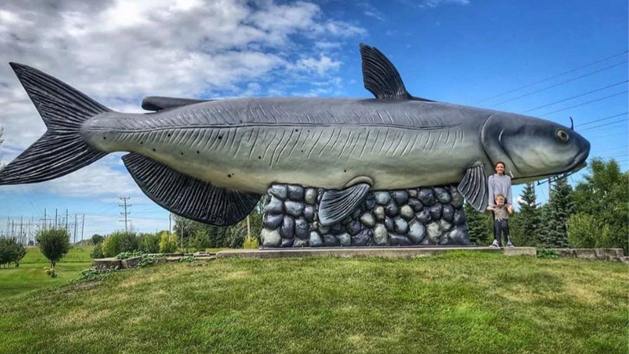 World's Largest Catfish Statue: world record in Wahpeton, North Dakota World's Largest Catfish Statue: world record in Wahpeton, North Dakota