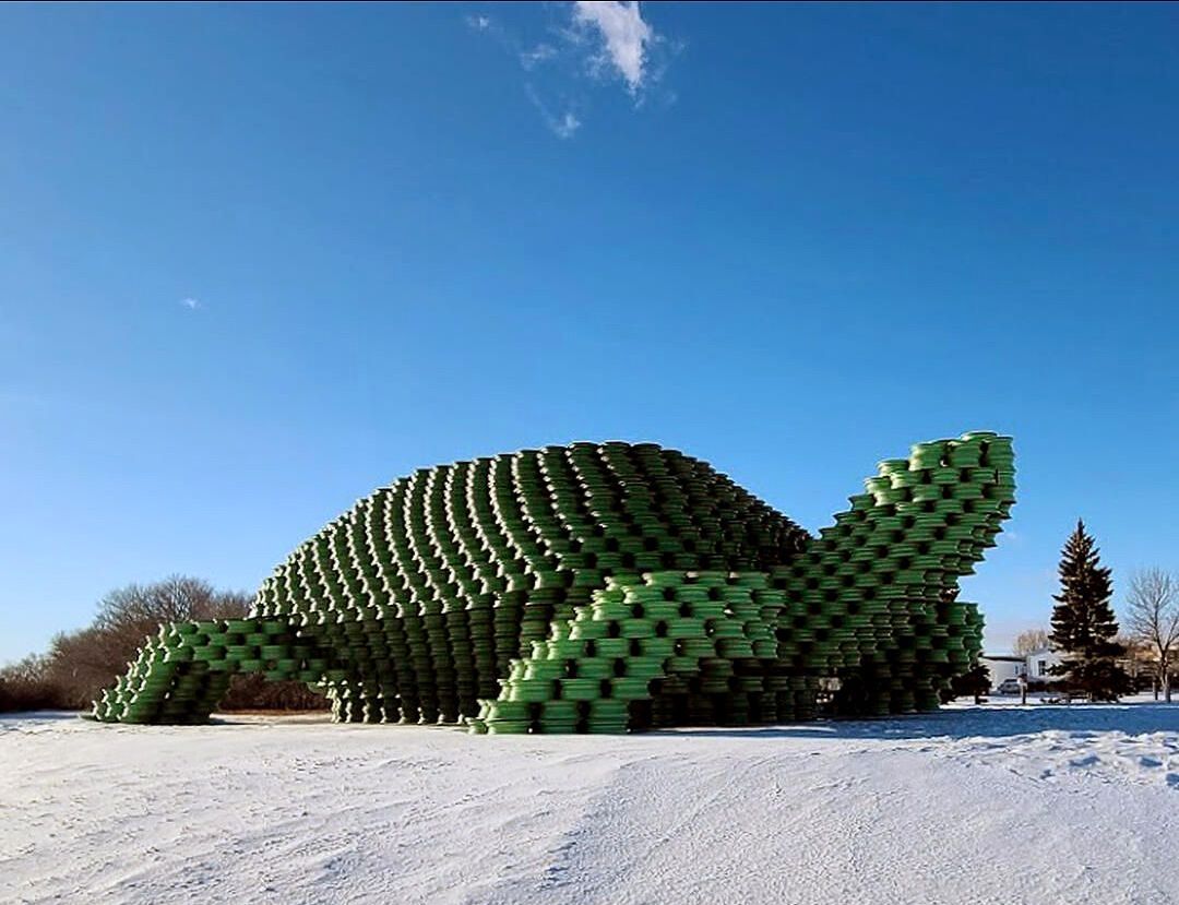 World's Largest Man-Made Turtle: world record in Dunseith, North Dakota World's Largest Man-Made Turtle: world record in Dunseith, North Dakota